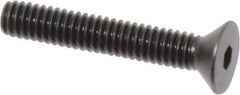 Holo-Krome - #8-32 UNC Hex Socket Drive, 82° Flat Screw - Alloy Steel, Black Oxide Finish, Fully Threaded, 1" OAL - Industrial Tool & Supply