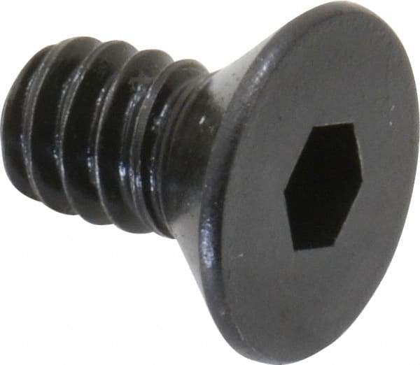 Holo-Krome - #10-24 UNC Hex Socket Drive, 82° Flat Screw - Alloy Steel, Black Oxide Finish, Fully Threaded, 3/8" OAL - Industrial Tool & Supply