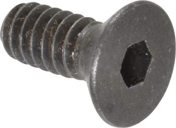 Holo-Krome - #10-24 UNC Hex Socket Drive, 82° Flat Screw - Alloy Steel, Black Oxide Finish, Fully Threaded, 1/2" OAL - Industrial Tool & Supply
