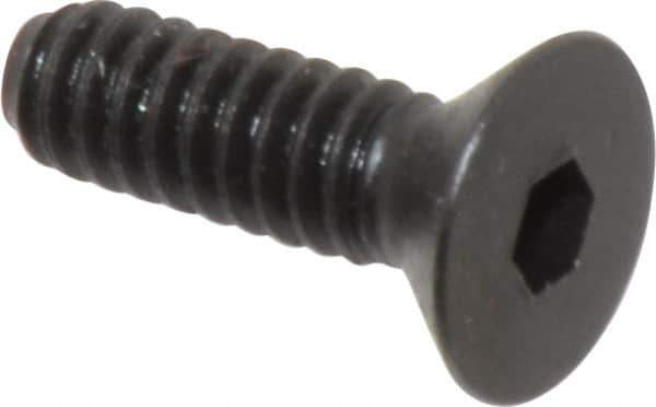 Holo-Krome - #10-24 UNC Hex Socket Drive, 82° Flat Screw - Alloy Steel, Black Oxide Finish, Fully Threaded, 5/8" OAL - Industrial Tool & Supply