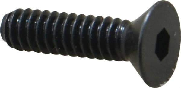 Holo-Krome - #10-24 UNC Hex Socket Drive, 82° Flat Screw - Alloy Steel, Black Oxide Finish, Fully Threaded, 3/4" OAL - Industrial Tool & Supply