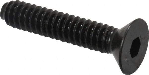 Holo-Krome - #10-24 UNC Hex Socket Drive, 82° Flat Screw - Alloy Steel, Black Oxide Finish, Fully Threaded, 1" OAL - Industrial Tool & Supply