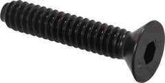 Holo-Krome - #10-24 UNC Hex Socket Drive, 82° Flat Screw - Alloy Steel, Black Oxide Finish, Fully Threaded, 1" OAL - Industrial Tool & Supply