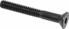 Holo-Krome - #10-24 UNC Hex Socket Drive, 82° Flat Screw - Alloy Steel, Black Oxide Finish, Partially Threaded, 1-1/2" OAL - Industrial Tool & Supply