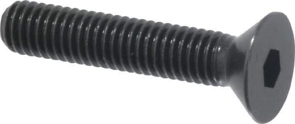 Holo-Krome - #10-32 UNF Hex Socket Drive, 82° Flat Screw - Alloy Steel, Black Oxide Finish, Fully Threaded, 1" OAL - Industrial Tool & Supply