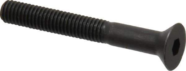 Holo-Krome - #10-32 UNF Hex Socket Drive, 82° Flat Screw - Alloy Steel, Black Oxide Finish, Partially Threaded, 1-1/2" OAL - Industrial Tool & Supply