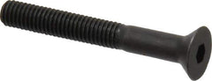 Holo-Krome - #10-32 UNF Hex Socket Drive, 82° Flat Screw - Alloy Steel, Black Oxide Finish, Partially Threaded, 1-1/2" OAL - Industrial Tool & Supply