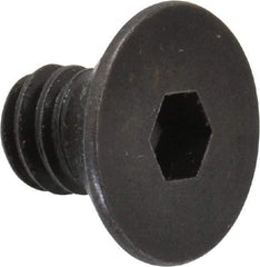 Holo-Krome - 1/4-20 UNC Hex Socket Drive, 82° Flat Screw - Alloy Steel, Black Oxide Finish, Fully Threaded, 3/8" OAL - Industrial Tool & Supply