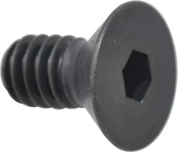 Holo-Krome - 1/4-20 UNC Hex Socket Drive, 82° Flat Screw - Alloy Steel, Black Oxide Finish, Fully Threaded, 1/2" OAL - Industrial Tool & Supply