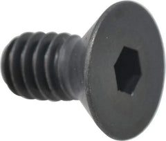 Holo-Krome - 1/4-20 UNC Hex Socket Drive, 82° Flat Screw - Alloy Steel, Black Oxide Finish, Fully Threaded, 1/2" OAL - Industrial Tool & Supply