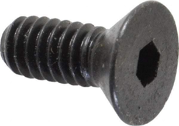 Holo-Krome - 1/4-20 UNC Hex Socket Drive, 82° Flat Screw - Alloy Steel, Black Oxide Finish, Fully Threaded, 5/8" OAL - Industrial Tool & Supply