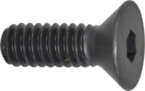 Holo-Krome - 1/4-20 UNC Hex Socket Drive, 82° Flat Screw - Alloy Steel, Black Oxide Finish, Fully Threaded, 3/4" OAL - Industrial Tool & Supply