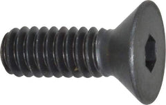 Holo-Krome - 1/4-20 UNC Hex Socket Drive, 82° Flat Screw - Alloy Steel, Black Oxide Finish, Fully Threaded, 3/4" OAL - Industrial Tool & Supply