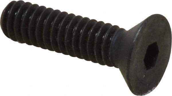 Holo-Krome - 1/4-20 UNC Hex Socket Drive, 82° Flat Screw - Alloy Steel, Black Oxide Finish, Fully Threaded, 1" OAL - Industrial Tool & Supply