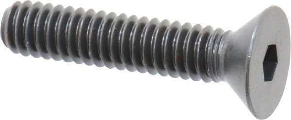 Holo-Krome - 1/4-20 UNC Hex Socket Drive, 82° Flat Screw - Alloy Steel, Black Oxide Finish, Fully Threaded, 1-1/4" OAL - Industrial Tool & Supply