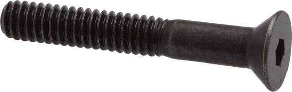 Holo-Krome - 1/4-20 UNC Hex Socket Drive, 82° Flat Screw - Alloy Steel, Black Oxide Finish, Partially Threaded, 1-3/4" OAL - Industrial Tool & Supply