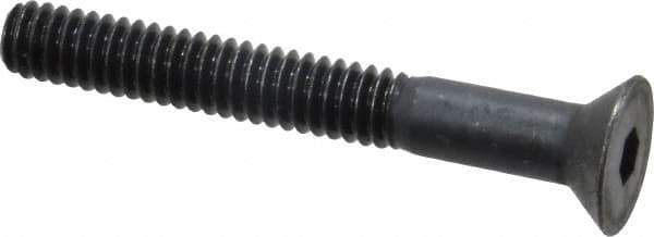 Holo-Krome - 1/4-20 UNC Hex Socket Drive, 82° Flat Screw - Alloy Steel, Black Oxide Finish, Partially Threaded, 2" OAL - Industrial Tool & Supply