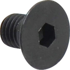 Holo-Krome - 1/4-28 UNF Hex Socket Drive, 82° Flat Screw - Alloy Steel, Black Oxide Finish, Fully Threaded, 3/8" OAL - Industrial Tool & Supply