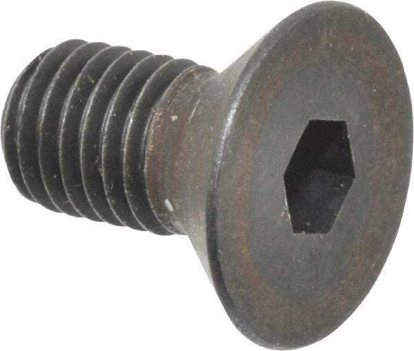 Holo-Krome - 1/4-28 UNF Hex Socket Drive, 82° Flat Screw - Alloy Steel, Black Oxide Finish, Fully Threaded, 1/2" OAL - Industrial Tool & Supply