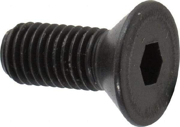 Holo-Krome - 1/4-28 UNF Hex Socket Drive, 82° Flat Screw - Alloy Steel, Black Oxide Finish, Fully Threaded, 5/8" OAL - Industrial Tool & Supply