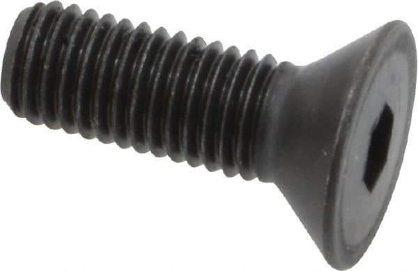 Holo-Krome - 1/4-28 UNF Hex Socket Drive, 82° Flat Screw - Alloy Steel, Black Oxide Finish, Fully Threaded, 3/4" OAL - Industrial Tool & Supply