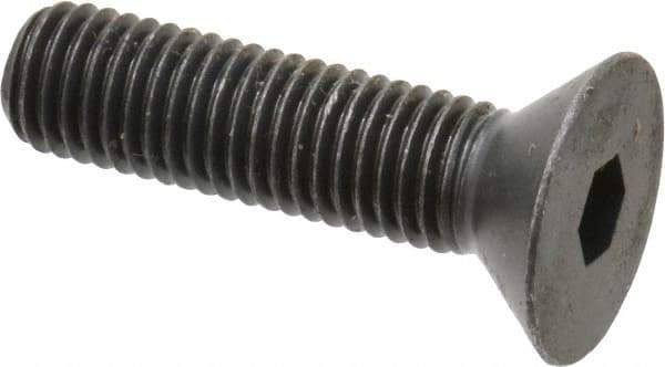Holo-Krome - 1/4-28 UNF Hex Socket Drive, 82° Flat Screw - Alloy Steel, Black Oxide Finish, Fully Threaded, 1" OAL - Industrial Tool & Supply