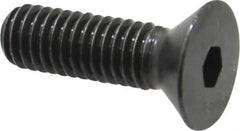 Holo-Krome - 3/8-16 UNC Hex Socket Drive, 82° Flat Screw - Alloy Steel, Black Oxide Finish, Fully Threaded, 1-1/4" OAL - Industrial Tool & Supply