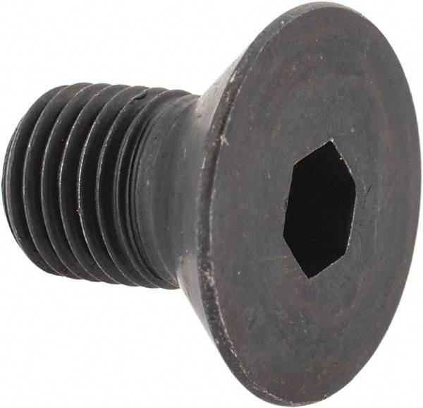 Holo-Krome - 3/8-24 UNF Hex Socket Drive, 82° Flat Screw - Alloy Steel, Black Oxide Finish, Fully Threaded, 5/8" OAL - Industrial Tool & Supply