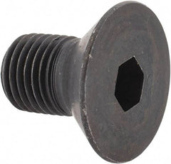 Holo-Krome - 3/8-24 UNF Hex Socket Drive, 82° Flat Screw - Alloy Steel, Black Oxide Finish, Fully Threaded, 5/8" OAL - Industrial Tool & Supply