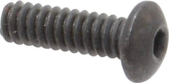 Holo-Krome - #4-40 UNC Hex Socket Drive, Button Screw - Alloy Steel, Black Oxide Finish, Fully Threaded, 3/8" Length Under Head - Industrial Tool & Supply