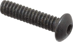 Holo-Krome - #4-40 UNC Hex Socket Drive, Button Screw - Alloy Steel, Black Oxide Finish, Fully Threaded, 1/2" Length Under Head - Industrial Tool & Supply