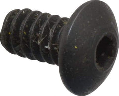 Holo-Krome - #6-32 UNC Hex Socket Drive, Button Screw - Alloy Steel, Black Oxide Finish, Fully Threaded, 1/4" Length Under Head - Industrial Tool & Supply