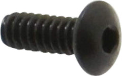 Holo-Krome - #6-32 UNC Hex Socket Drive, Button Screw - Alloy Steel, Black Oxide Finish, Fully Threaded, 3/8" Length Under Head - Industrial Tool & Supply