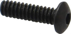 Holo-Krome - #6-32 UNC Hex Socket Drive, Button Screw - Alloy Steel, Black Oxide Finish, Fully Threaded, 1/2" Length Under Head - Industrial Tool & Supply
