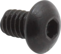 Holo-Krome - #8-32 UNC Hex Socket Drive, Button Screw - Alloy Steel, Black Oxide Finish, Fully Threaded, 1/4" Length Under Head - Industrial Tool & Supply