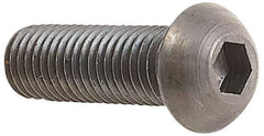 Holo-Krome - #8-32 UNC Hex Socket Drive, Button Screw - Alloy Steel, Black Oxide Finish, Fully Threaded, 1" Length Under Head - Industrial Tool & Supply