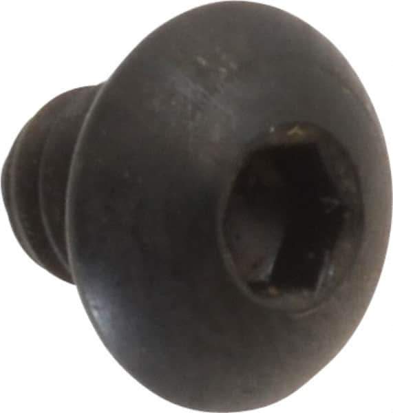 Holo-Krome - #10-24 UNC Hex Socket Drive, Button Screw - Alloy Steel, Black Oxide Finish, Fully Threaded, 1/4" Length Under Head - Industrial Tool & Supply