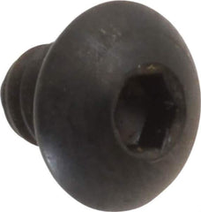 Holo-Krome - #10-24 UNC Hex Socket Drive, Button Screw - Alloy Steel, Black Oxide Finish, Fully Threaded, 1/4" Length Under Head - Industrial Tool & Supply