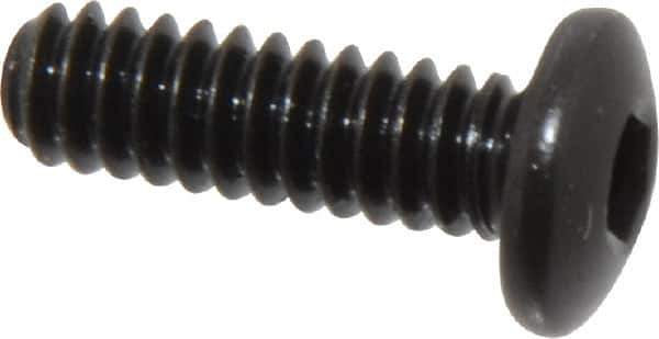 Holo-Krome - #10-24 UNC Hex Socket Drive, Button Screw - Alloy Steel, Black Oxide Finish, Fully Threaded, 5/8" Length Under Head - Industrial Tool & Supply