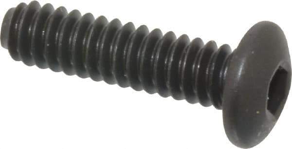 Holo-Krome - #10-24 UNC Hex Socket Drive, Button Screw - Alloy Steel, Black Oxide Finish, Fully Threaded, 3/4" Length Under Head - Industrial Tool & Supply