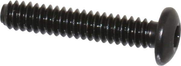 Holo-Krome - #10-24 UNC Hex Socket Drive, Button Screw - Alloy Steel, Black Oxide Finish, Fully Threaded, 1" Length Under Head - Industrial Tool & Supply