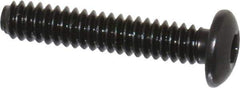 Holo-Krome - #10-24 UNC Hex Socket Drive, Button Screw - Alloy Steel, Black Oxide Finish, Fully Threaded, 1" Length Under Head - Industrial Tool & Supply