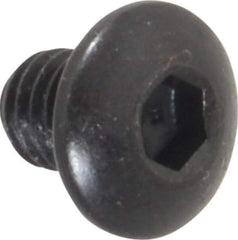 Holo-Krome - #10-32 UNF Hex Socket Drive, Button Screw - Alloy Steel, Black Oxide Finish, Fully Threaded, 1/4" Length Under Head - Industrial Tool & Supply