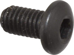 Holo-Krome - #10-32 UNF Hex Socket Drive, Button Screw - Alloy Steel, Black Oxide Finish, Fully Threaded, 3/8" Length Under Head - Industrial Tool & Supply