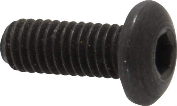 Holo-Krome - #10-32 UNF Hex Socket Drive, Button Screw - Alloy Steel, Black Oxide Finish, Fully Threaded, 1/2" Length Under Head - Industrial Tool & Supply