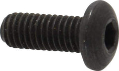 Holo-Krome - #10-32 UNF Hex Socket Drive, Button Screw - Alloy Steel, Black Oxide Finish, Fully Threaded, 1/2" Length Under Head - Industrial Tool & Supply