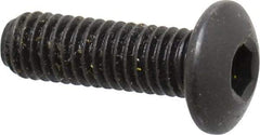 Holo-Krome - #10-32 UNF Hex Socket Drive, Button Screw - Alloy Steel, Black Oxide Finish, Fully Threaded, 5/8" Length Under Head - Industrial Tool & Supply
