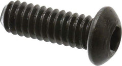 Holo-Krome - 1/4-20 UNC Hex Socket Drive, Button Screw - Alloy Steel, Black Oxide Finish, Fully Threaded, 3/4" Length Under Head - Industrial Tool & Supply