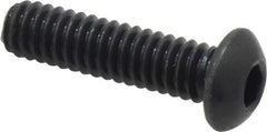 Holo-Krome - 1/4-20 UNC Hex Socket Drive, Button Screw - Alloy Steel, Black Oxide Finish, Fully Threaded, 1" Length Under Head - Industrial Tool & Supply