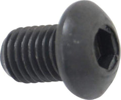 Holo-Krome - 1/4-28 UNF Hex Socket Drive, Button Screw - Alloy Steel, Black Oxide Finish, Fully Threaded, 3/8" Length Under Head - Industrial Tool & Supply